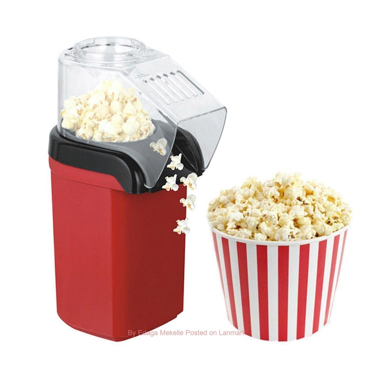 ያለ ዘይት የሚሰራ የፈንድሻ ማፍክያ automatic mini electric popcorn maker