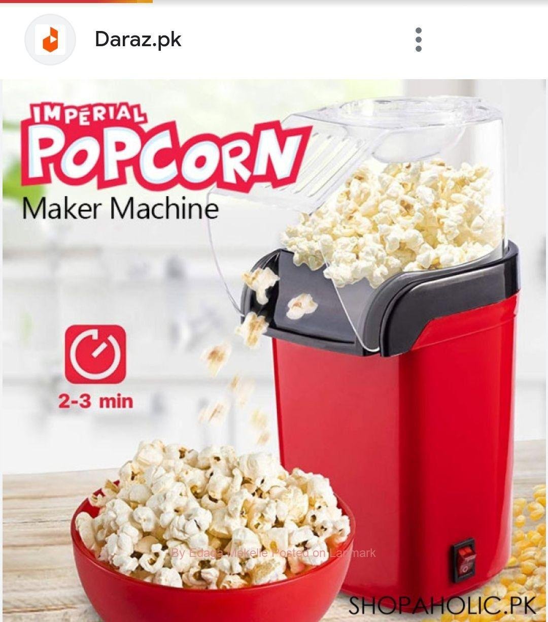 ያለ ዘይት የሚሰራ የፈንድሻ ማፍክያ automatic mini electric popcorn maker
