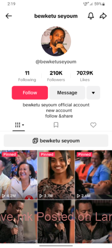 viral and active 210k+ tiktok account