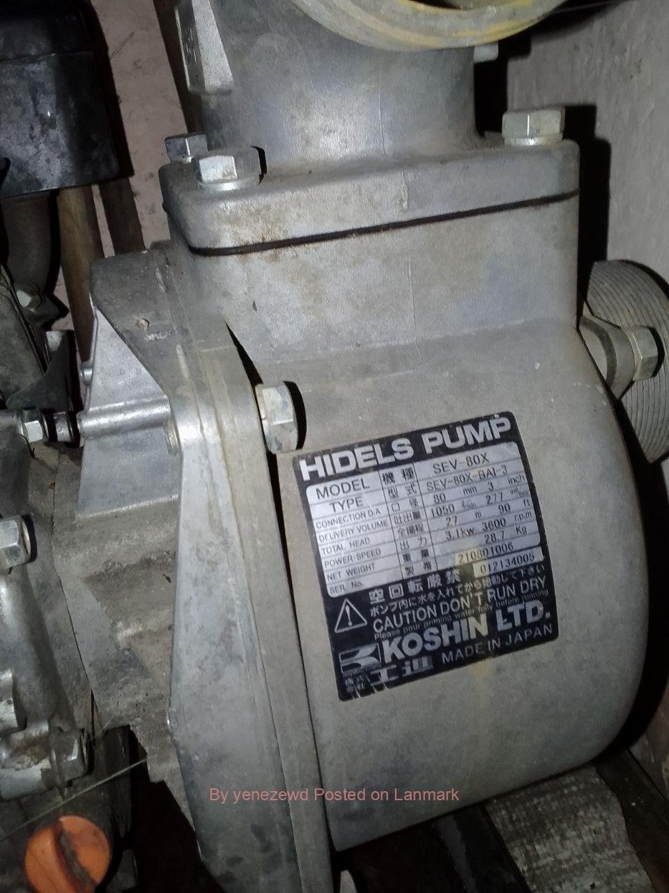 Brand Koshine Water Pump 3.1kw