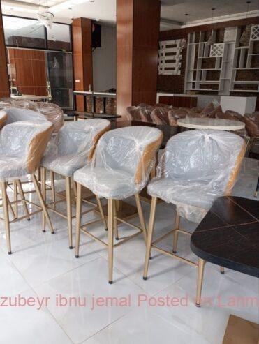 QUALITY LEATHER with metal legs Chairs and table