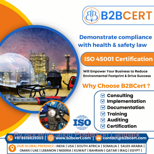 Ensure Workplace Safety with ISO 45001 Certification in New York – Powered by B2Bcert