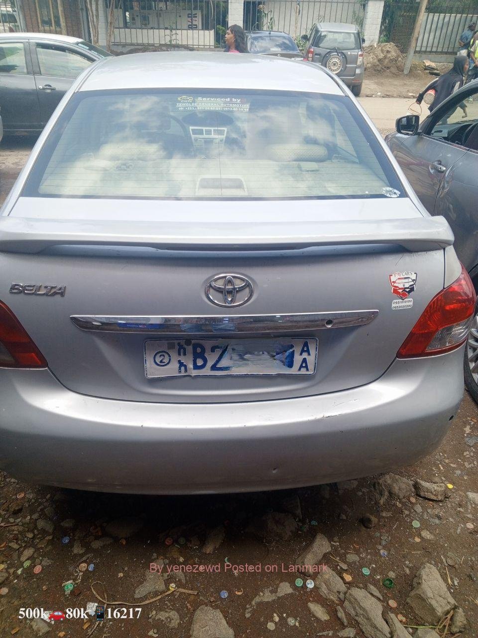 Bank 750ሺ ያለበት Toyota Yaris Belta 2007 for sell