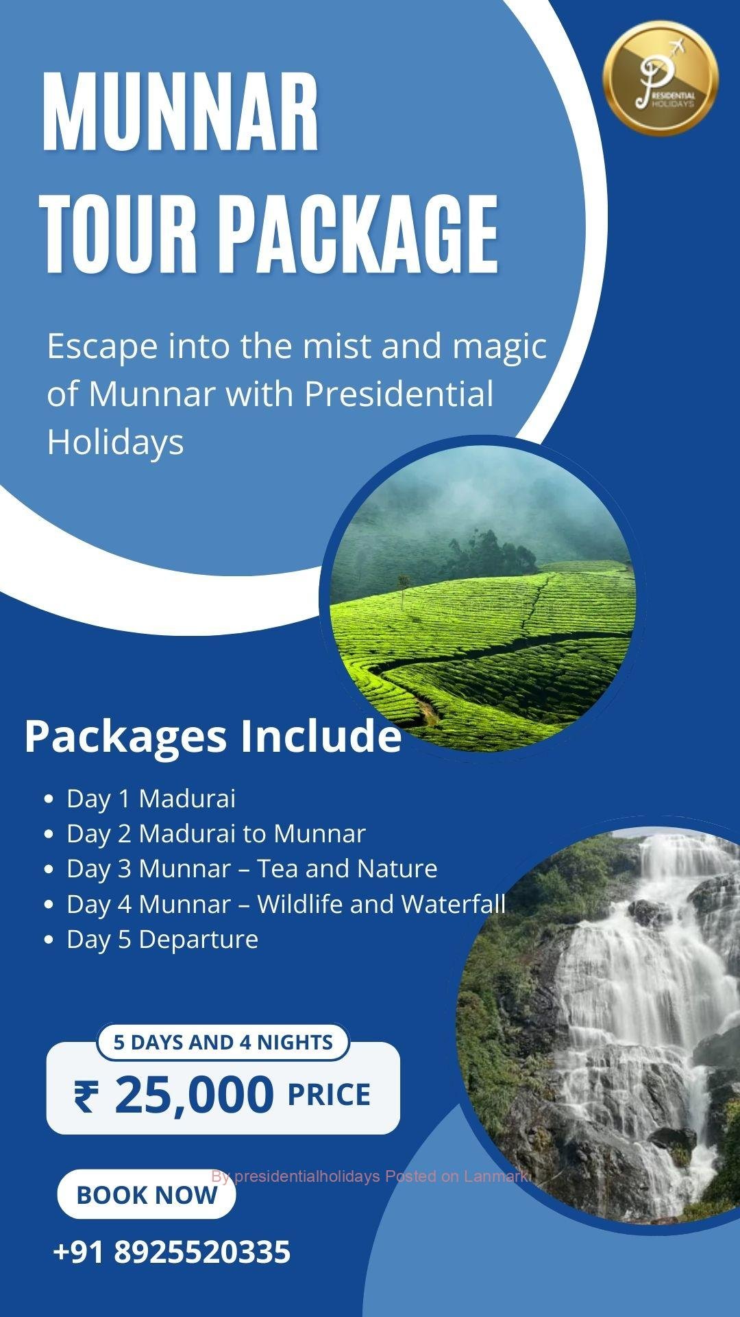Munnar Tour Package from Madurai – Just ₹25,000 Onwards