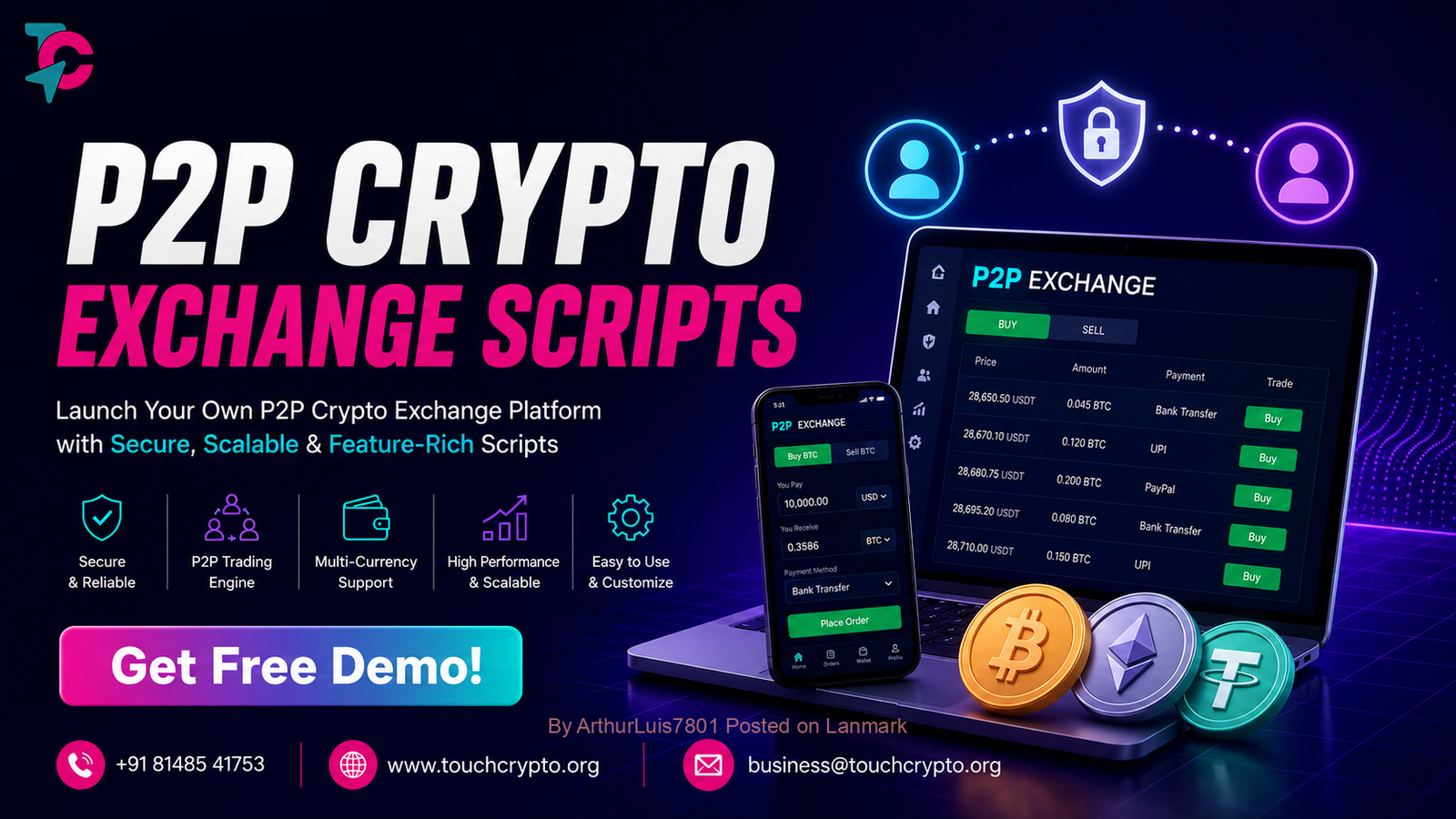 P2P Crypto Exchange Scripts | Secure Exchange Solutions