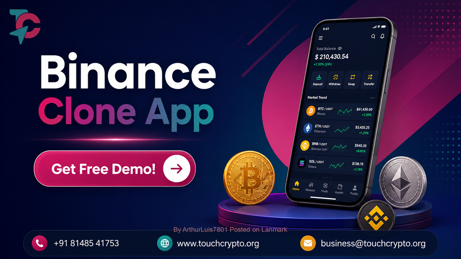 Binance Clone App Development Company | Touchcrypto