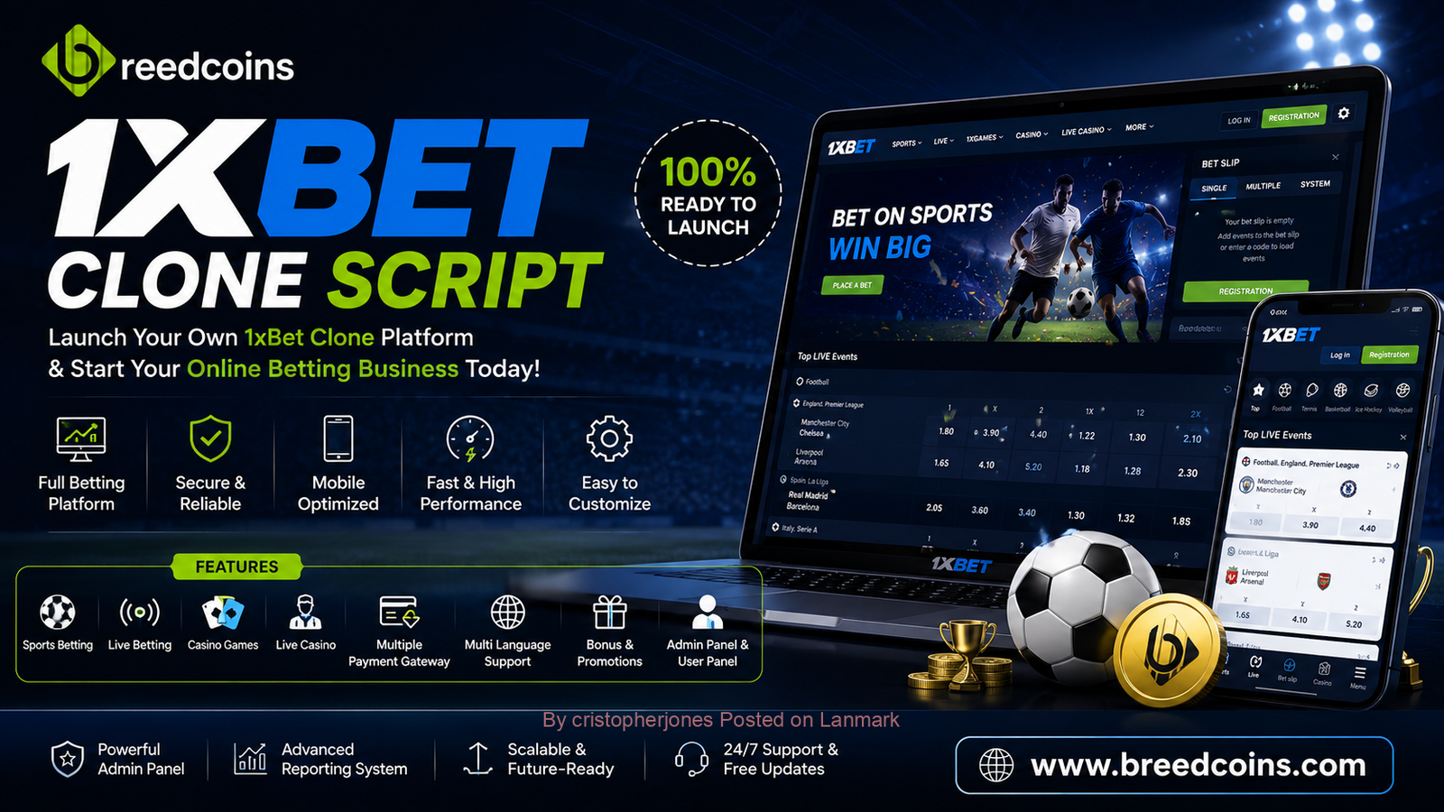 1xBet Clone Script | Advanced Sports Gaming Platform Development