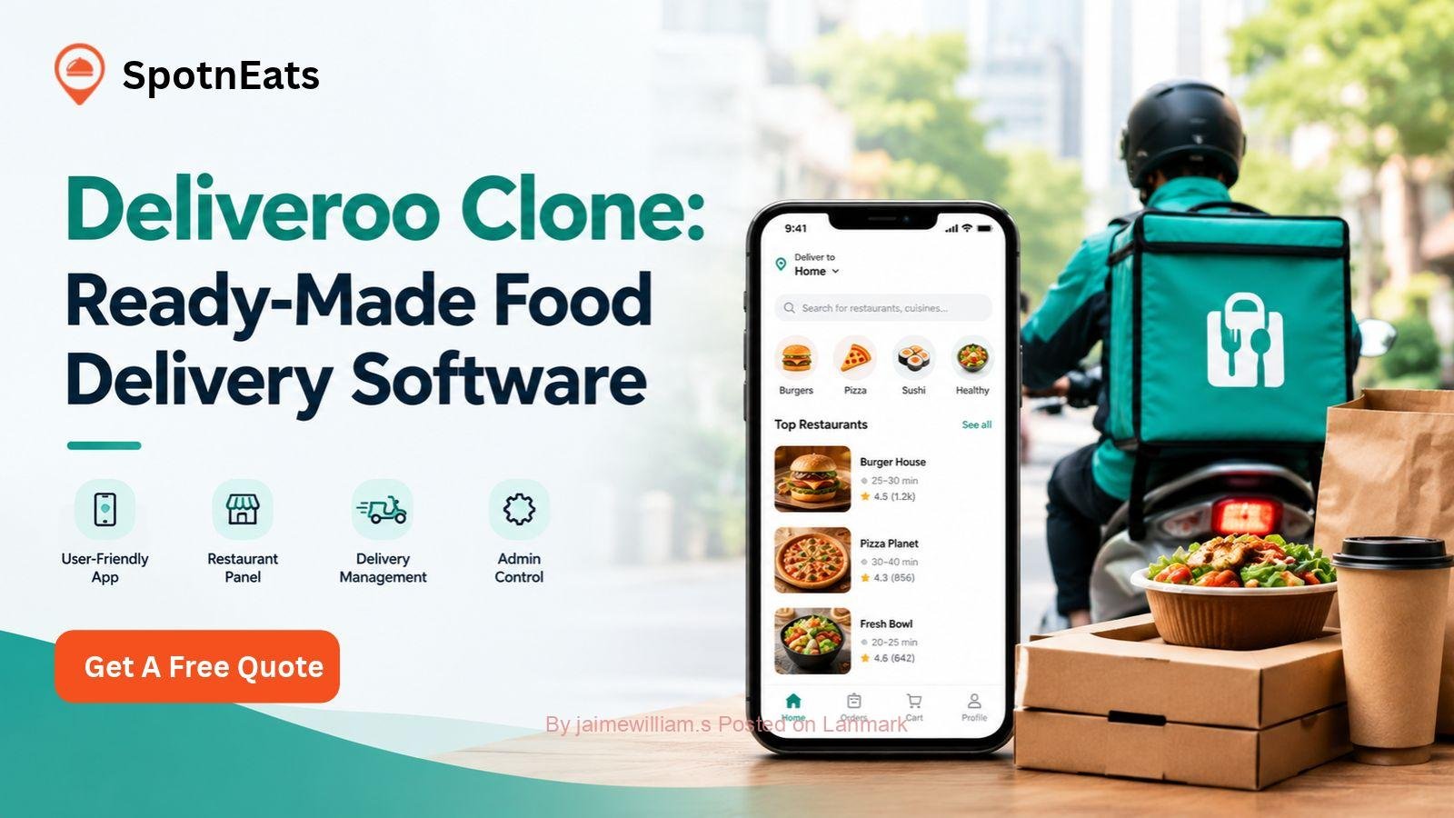 Deliveroo Clone: Ready-Made Food Delivery Software